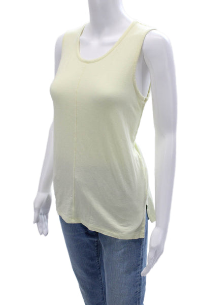 Sigrid Olsen Women Yellow Basic Tank Sleeveless Modal Cotton Size M