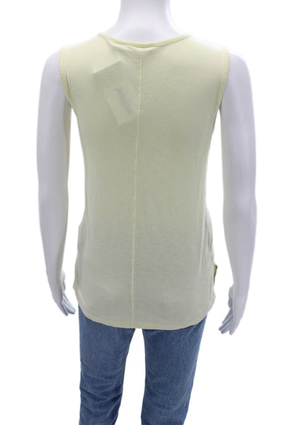 Sigrid Olsen Women Yellow Basic Tank Sleeveless Modal Cotton Size M