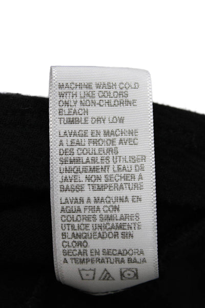 Standard James Perse Womens Basic V-Neck Short Sleeve T-Shirt Black Size 4