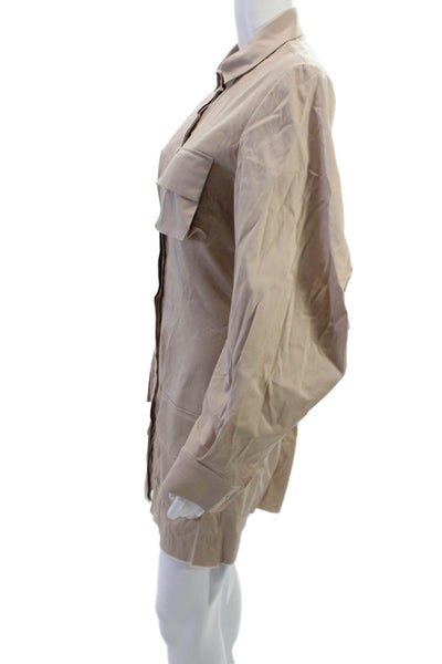 Marques Almeida Women Military Jacket Beige Lace-Up Long Sleeve Size 8