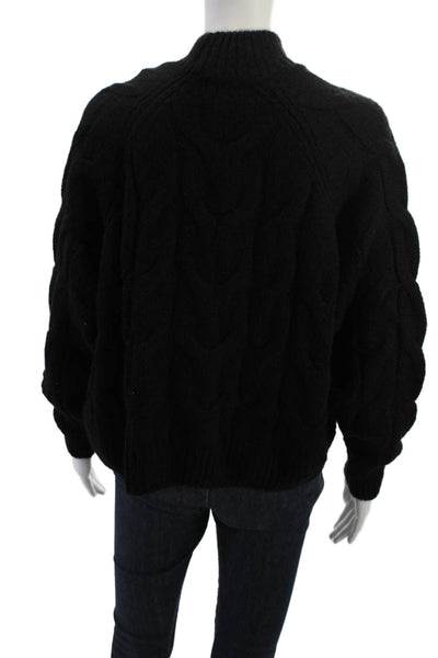 Super Dry Unisex Black High Neck Pullover Sweater Classic Size 4
