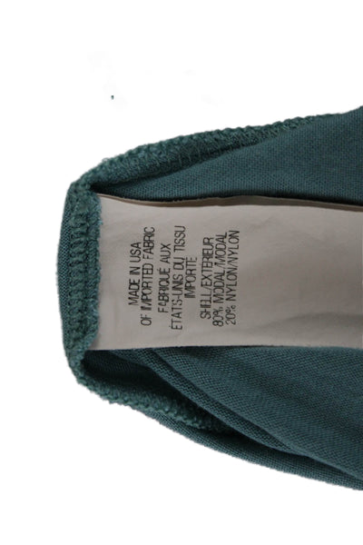 Helmut Womens Basic V-Neck T-Shirt Green Short Sleeve Size M