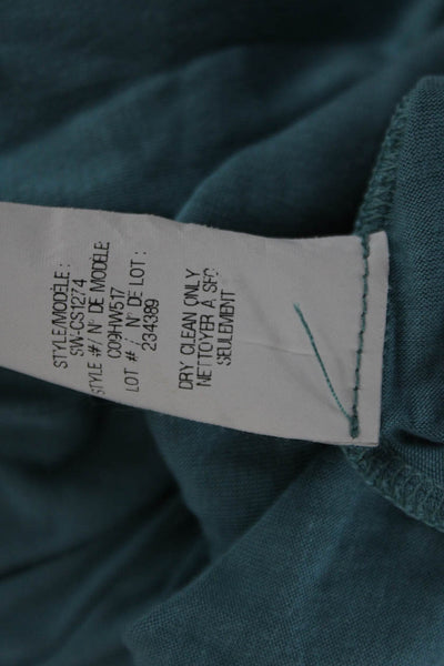 Helmut Womens Basic V-Neck T-Shirt Green Short Sleeve Size M