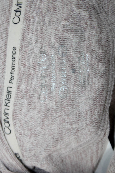 Calvin Klein Women Pullover Sweatshirts Beige High Neck Long Sleeve Size M