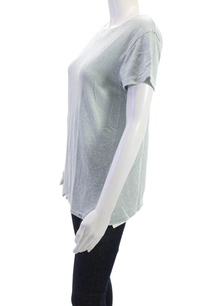 Joes Women Basic Gray T Shirt Short Sleeve Round Neck Poly Cotton Rayon Size L