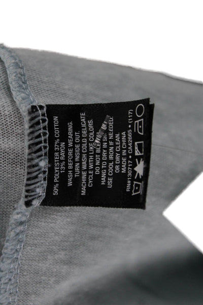 Joes Women Basic Gray T Shirt Short Sleeve Round Neck Poly Cotton Rayon Size L