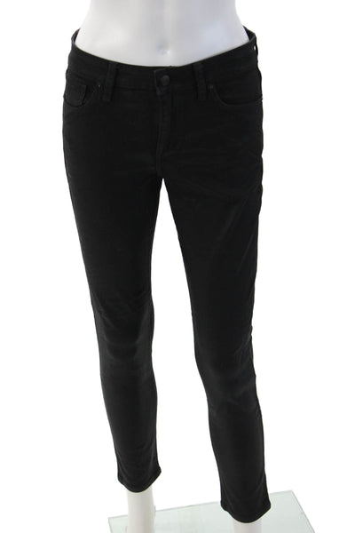 Joes Womens Ankle Skinny Jeans Black Button Size 27