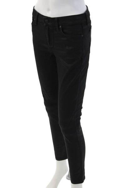 Joes Womens Ankle Skinny Jeans Black Button Size 27