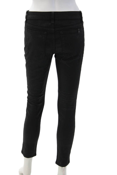 Joes Womens Ankle Skinny Jeans Black Button Size 27