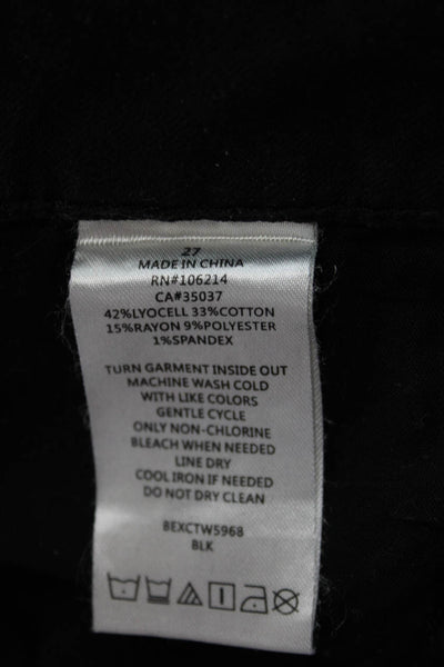 Joes Womens Ankle Skinny Jeans Black Button Size 27