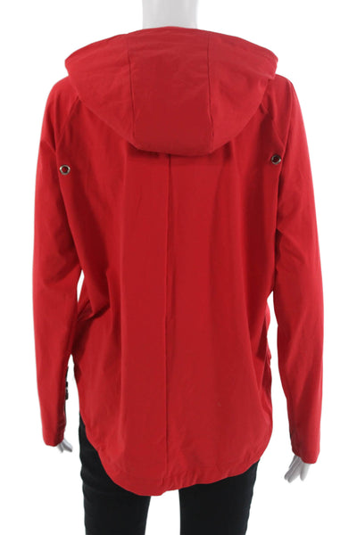 925 Fit Womens 90s Windbreaker Jacket Red Drawstring Size S