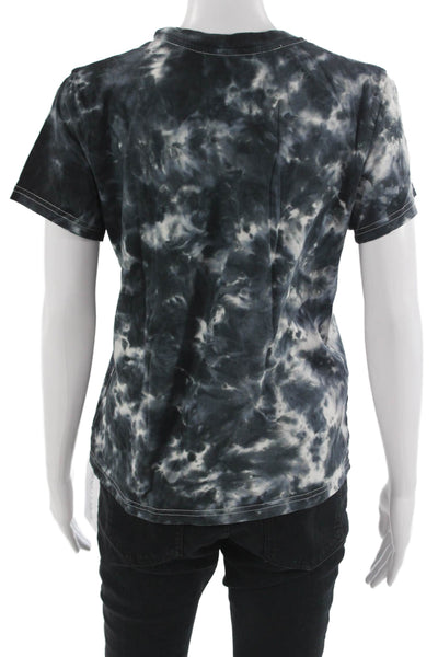 Running Bare Women Black Basic Tee Cotton Crew Short Sleeve Grunge Size 10