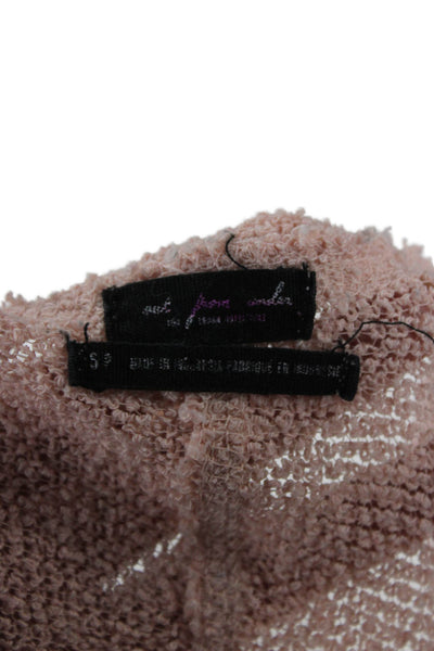 Out From Under Unisex Bohemian V-Neck Long Sleeve Pullover Sweater Pink Size S