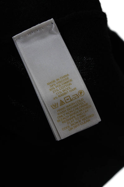 Kate Spade New York Unisex Black Mock Neck Pullover Sweater 3/4 Sleeve Size XS