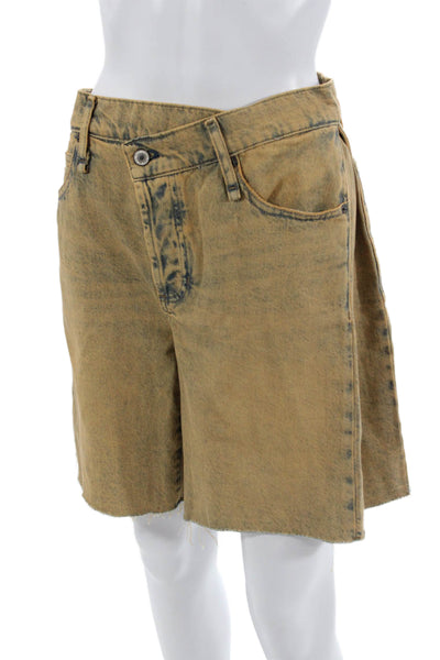 We The Free Unisex Bermuda Shorts Brown 100% Cotton Grunge Size 28