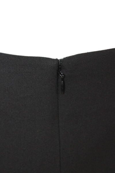 Theory Womens Straight Pencil Skirt Black Cupro Knee Length Size 2