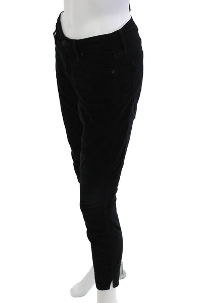 Mother Unisex Jeans Black Mid-Rise Cotton Elastane Inseam 26 Size 28