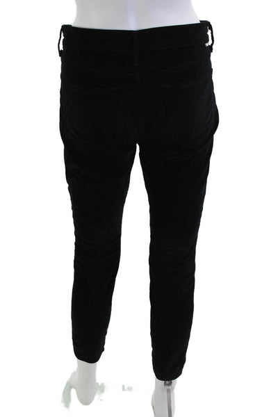Mother Unisex Jeans Black Mid-Rise Cotton Elastane Inseam 26 Size 28