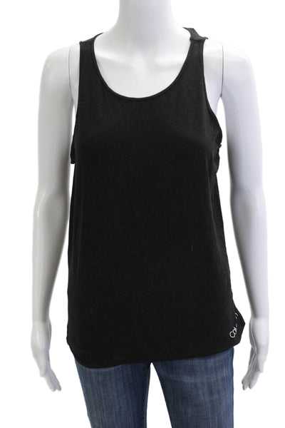 Calvin Klein Women Black Basic Sleeveless Tank Round Neck Size M
