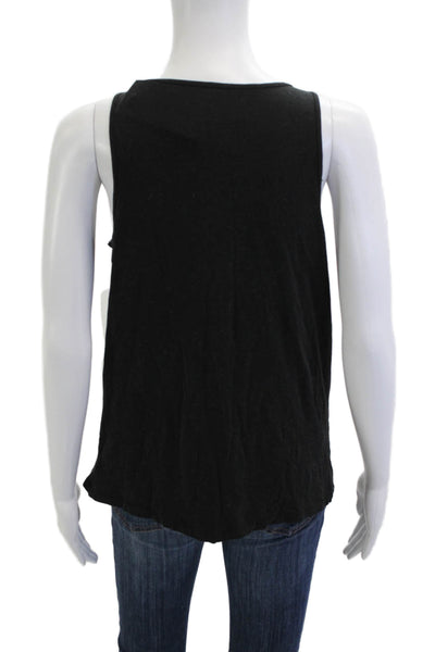 Calvin Klein Women Black Basic Sleeveless Tank Round Neck Size M