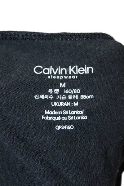 Calvin Klein Women Black Basic Sleeveless Tank Round Neck Size M