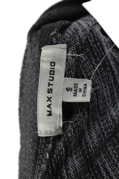 Max Studio Womens Basic Dark Gray Crew Neck Long Sleeve Sweater Size S