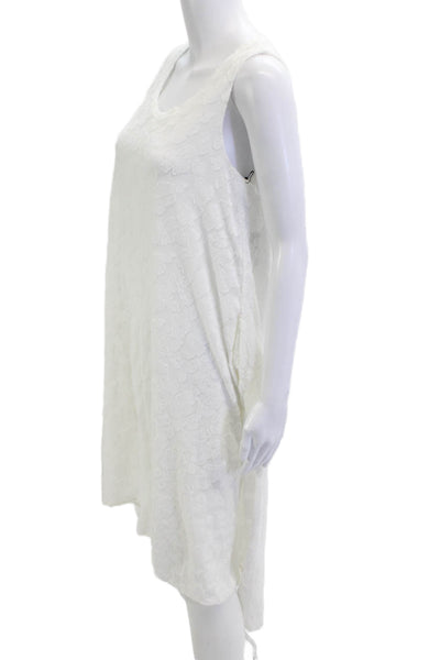Simply Vera Vera Wang Women Tank Shift Dress White Floral Knee Size S