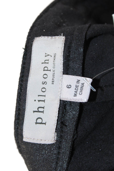 Philosophy By Republic Womens Ankle Dress Pants Black Size 6