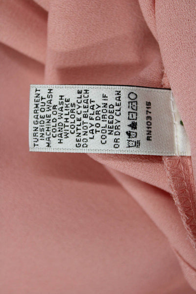Neiman Marcus Women Tunic Blouse Pink 3/4 Sleeve Round Neck Polyester Size XS