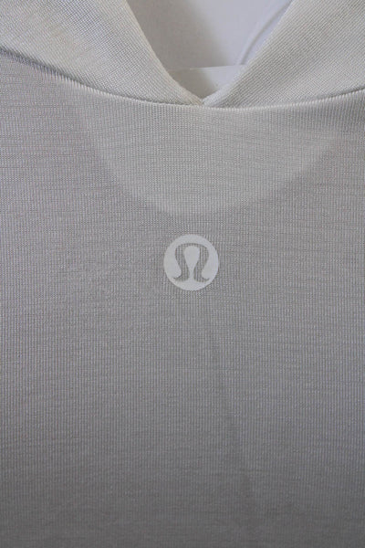 Lululemon Women Basic V-Neck Tank White Nylon Blend Size XS