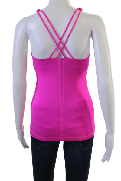 Lululemon Womens Pink Camisole Sleeveless Round Neck Nylon Blend Solid Size S
