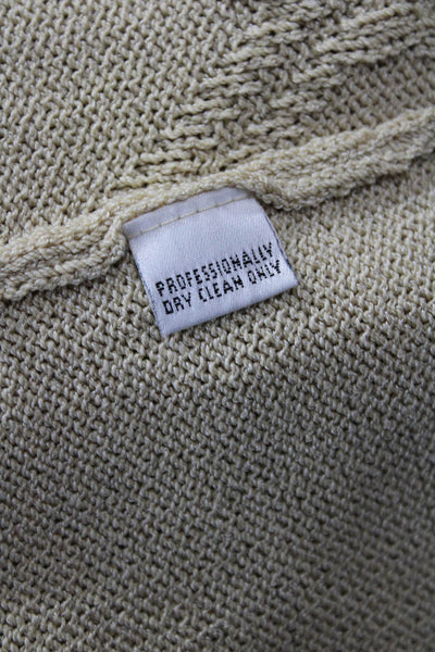 St. John Sport Unisex Beige Wool Blend Argyle Full Zip Cardigan Size PP