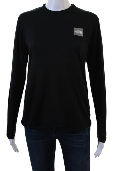 The North Face Womens Basic Black T-Shirt Polyester Long Sleeve Size M