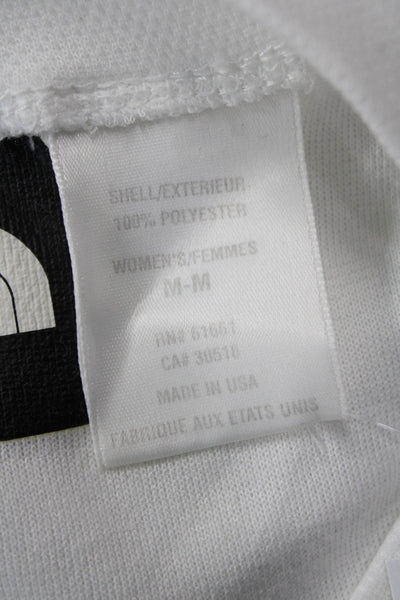 The North Face Women Basic Long Sleeve Crew Neck White Polyester T-Shirt Size M