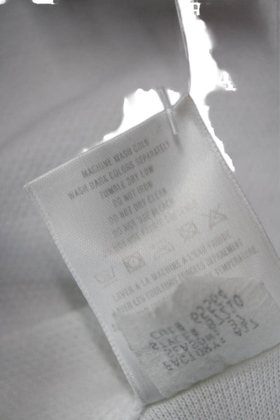 The North Face Women Basic Long Sleeve Crew Neck White Polyester T-Shirt Size M