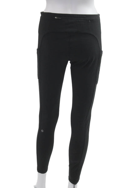 All Access Women Ankle Jeggings Black Nylon Zip Sports Size M