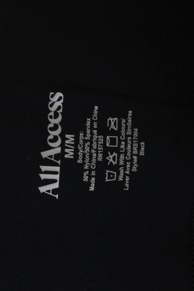 All Access Womens Black Ankle Leggings Nylon Spandex Size M
