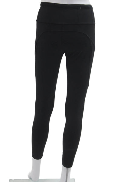 Lululemon Womens Ankle Leggings Worktout Black Nylon Size 6