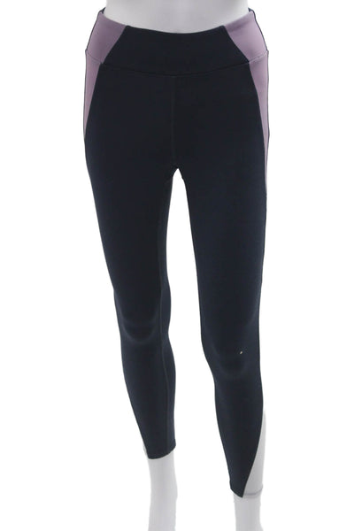 Heroine Sport Women Ankle Leggings Black Polyester Solid Size S