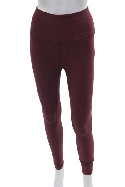 Beyond Yoga Womens Ankle Leggings Red Nylon Spandex Solid Size S