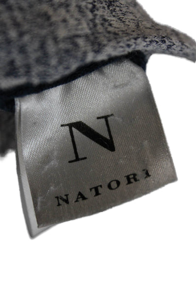 Natori Womens Gray V-Neck Long Sleeve Sweater Rayon Blend Size M