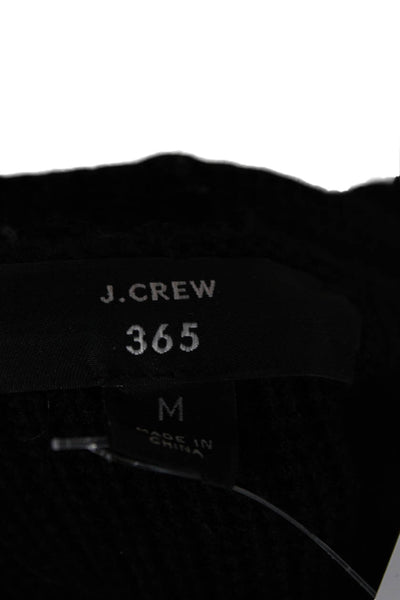 J Crew Unisex Cardigan Black V Neck Merino Wool Blend Size M