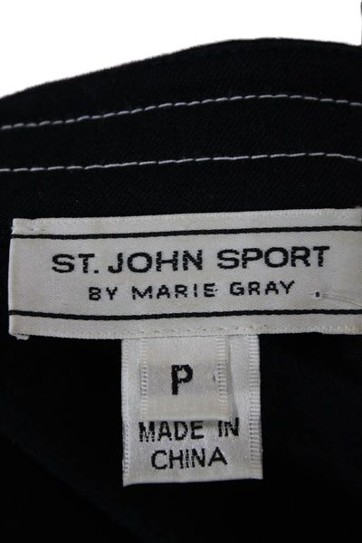 St. John Sport By Marie Gray Womens Military Jacket Dark Blue Size PP