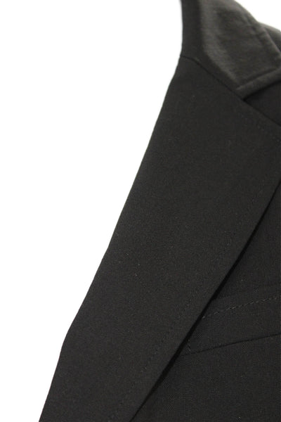 Calvin Klein Womens Black Wool Blend Blazer Collared Long Sleeve Size 4P