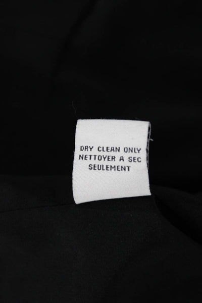Calvin Klein Womens Black Wool Blend Blazer Collared Long Sleeve Size 4P