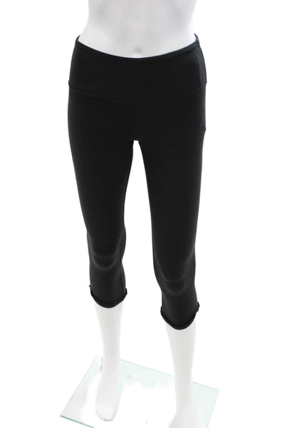 Lululemon Womens Black Capri Leggings Nylon Blend Size 4