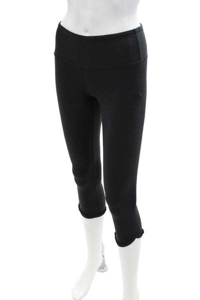 Lululemon Womens Black Capri Leggings Nylon Blend Size 4