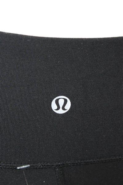 Lululemon Womens Black Capri Leggings Nylon Blend Size 4