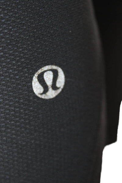 Lululemon Women Capri Leggings Black Nylon Blend Drawstring Size 4