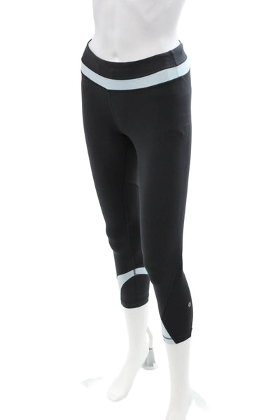 Lululemon Women Capri Leggings Black Nylon Blend Zip Size 4